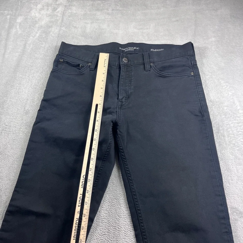 Banana Republic Traveler Pants Mens‎ 32x32 Athletic Tapered Fit Navy Charcoal